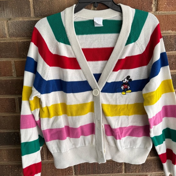 Colorful Striped Cardigan Sweater size M - Picture 3 of 9